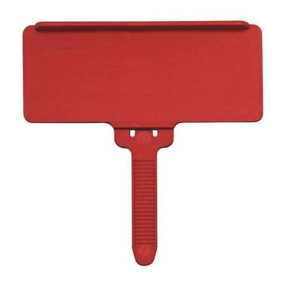 Quantum Storage Systems Red Plastic Label Tag, 3 in L, 1 3/8 in W PS-LH3RD