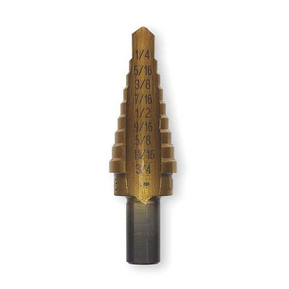 Irwin Step Drill Bit,HSS,9 Sizes,1/4-3/4 In. 15103
