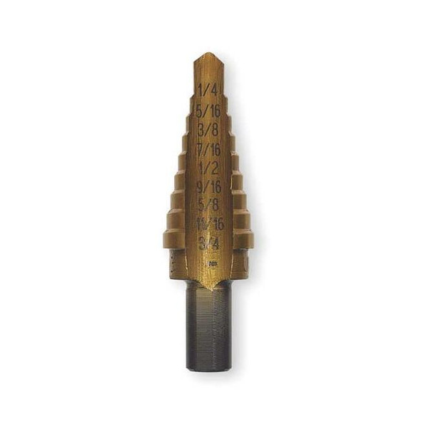 Irwin Step Drill Bit,HSS,9 Sizes,1/4-3/4 In. 15103