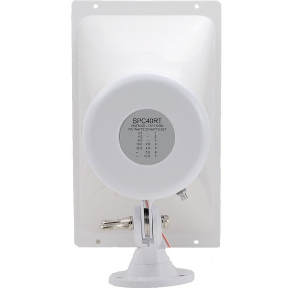 Speco Technologies PA Horn, Weatherproof, White, 15 W SPC40RT