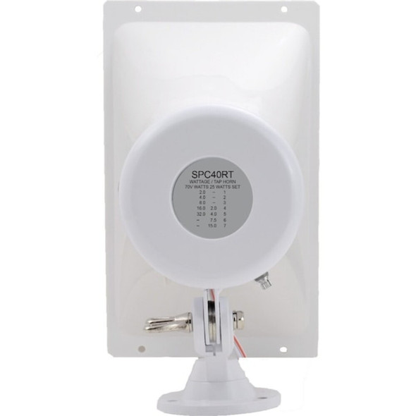 Speco Technologies PA Horn, Weatherproof, White, 15 W SPC40RT