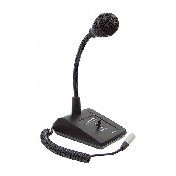 Speco Technologies Tabletop Microphone,Adjustable Gooseneck MHL5S