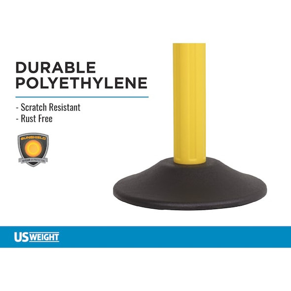 Manufacturer Varies Heavy Duty Stanchion, Black, 37 7/8 in Post Height, matte U2003