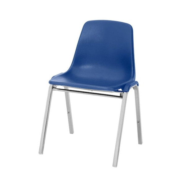 Stacking Chair, 8100 Series, Polypropylene Blue, PK4  8125
