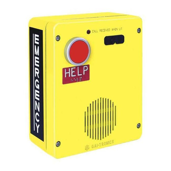 Gai-Tronics Emergency Weatherproof Telephone, 1 Button Auto Dial 393-001
