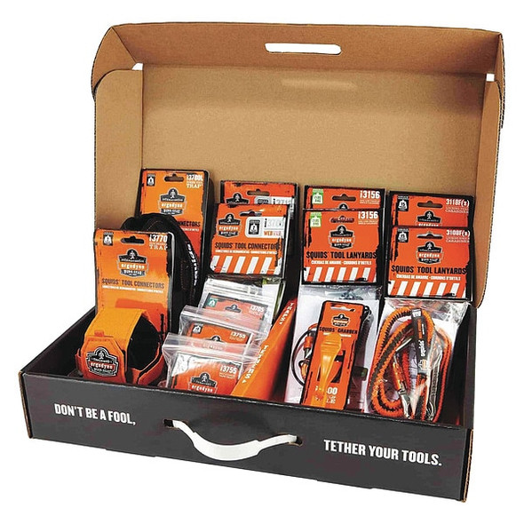 Ergodyne Tool Tethering Kit,Black/Green/Orange 3183