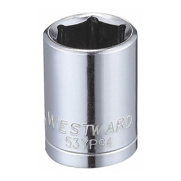 Westward 1/4" Drive, Metric Socket, 11mm Socket Sz, 6 Pts 53YP94