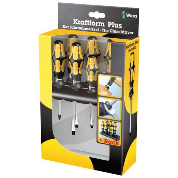 Wera Demo Screwdriver Set,Slotted/Phillips,6 pcs 05018282001