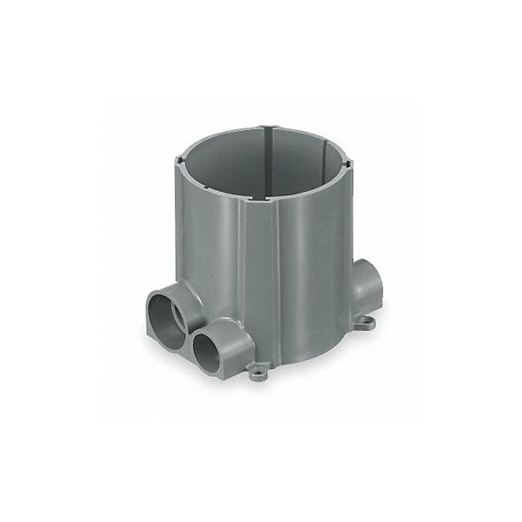Electrical Box, 100 cu in, Floor Box Type, 2 Gangs, PVC, Round Shape