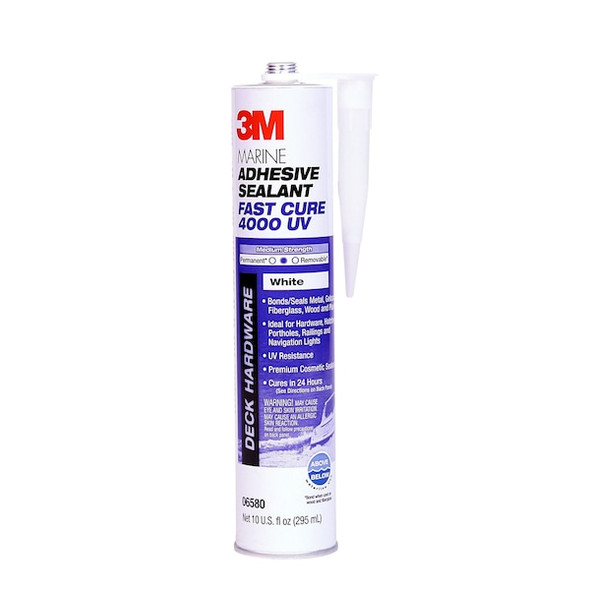 3m Polyurethane Adhesive Sealant, 3 oz, Tube, Whites, Polyurethane Base, 4000 UV 05280