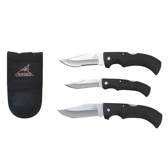 Gerber Lockblade Knife,3 3/4 In,Fine Edge 46069