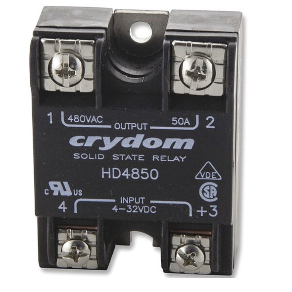 Crydom SolStateRelay,In4-32VDC,Out48-530VAC,SCR HD4850