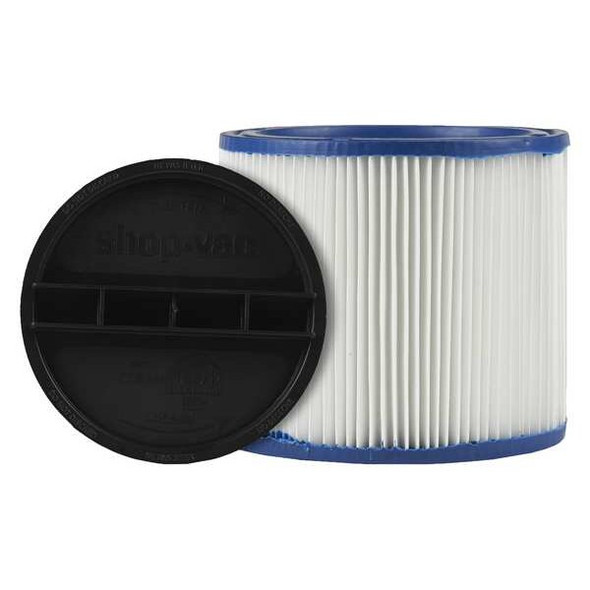 Shop-Vac Cartridge Filter,6 1/2 in H,HEPA 9034033