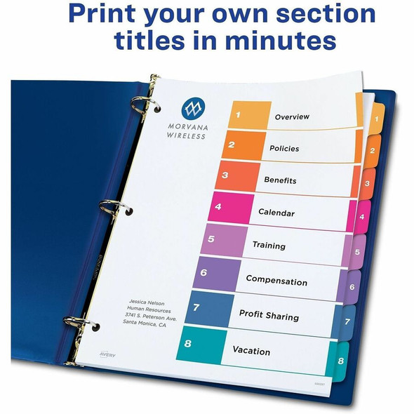 Avery Ready Index Index Divider 11186