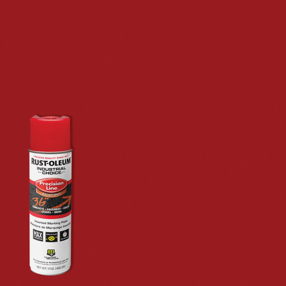 Rust-Oleum Industrial Choice Red 17 Oz. Inverted Marking Spray Paint 203029V