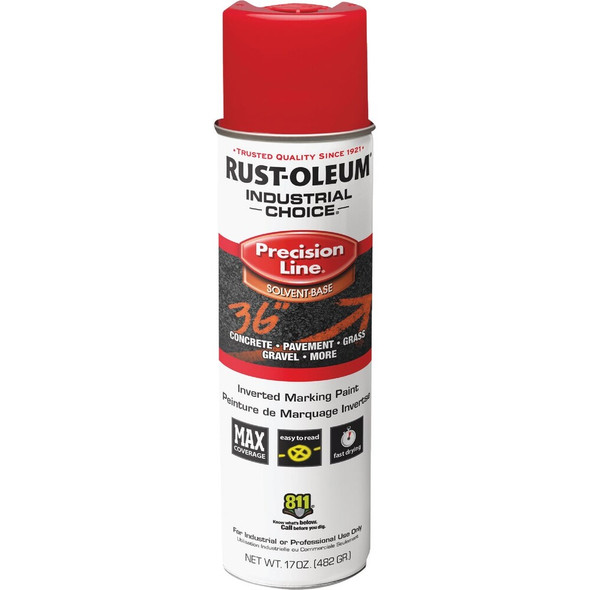 Rust-Oleum Industrial Choice Red 17 Oz. Inverted Marking Spray Paint 203029V 779951