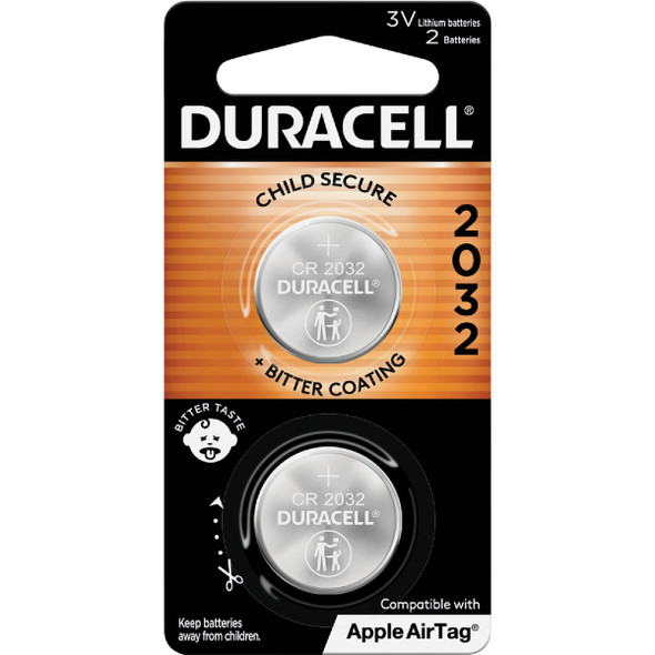 Duracell 2032 Lithium Coin Cell Battery (2-Pack) DL2032B2PK