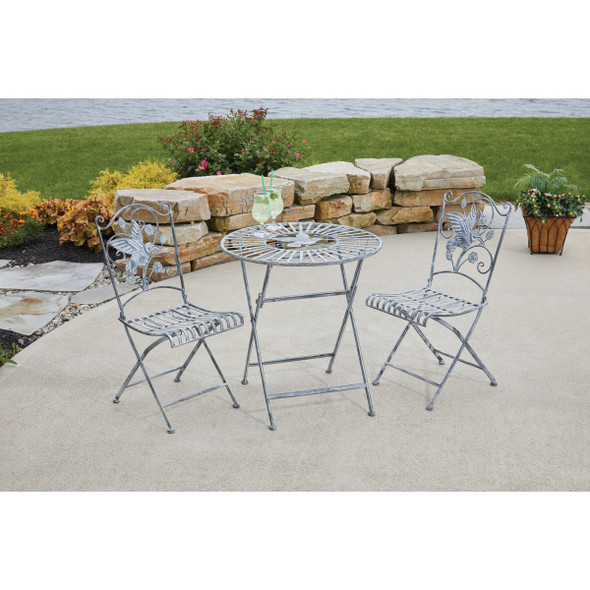 Alpine 3-Piece Hummingbird Foldable Floral Bistro Set BVK670A 856098