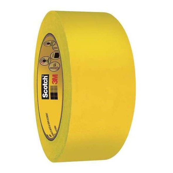 Painter's Tape, 1 in W x 60 yd L, 3.3 mil Thick, Yellow, Rubber Adhesive, 36 PK