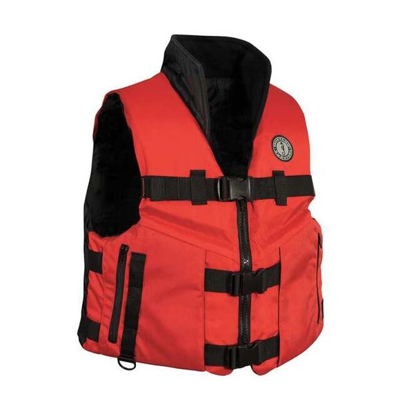Mustang Survival Life Jacket,3XL,15.5lb,Foam,Red MV462602-123-XXXL-216