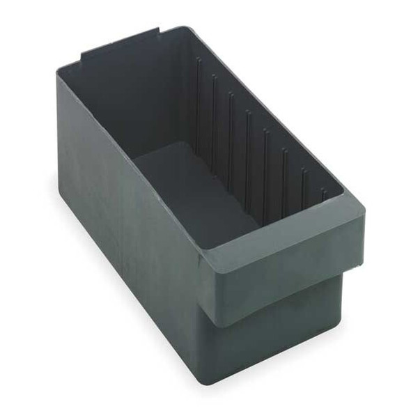 Quantum Storage Systems Drawer Bin,Gray,Polystyrene,4 5/8 in QED601GY