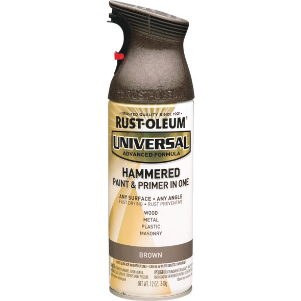 Rust-Oleum Universal 12 Oz. Hammered Brown Paint 245218