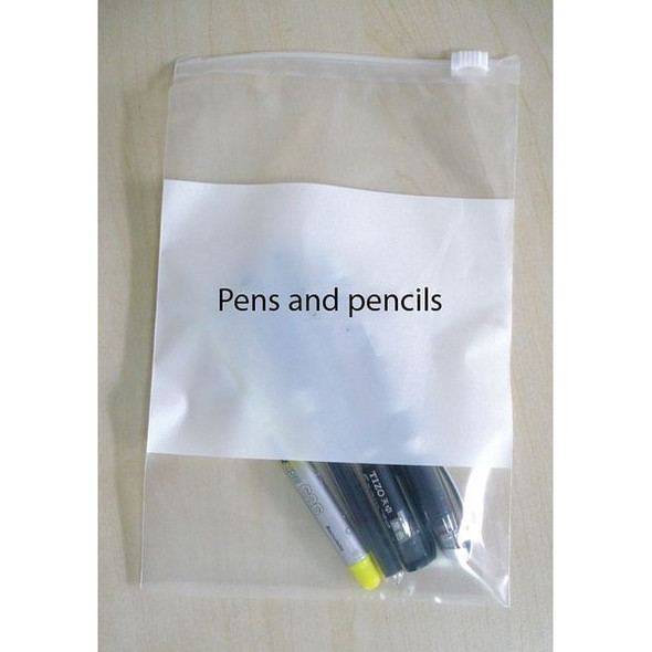 Reclosable Bag, Zip Seal, 9 in L, 6 in W, 2 mil Thick, Low Density Polyethylene (LDPE), Clear