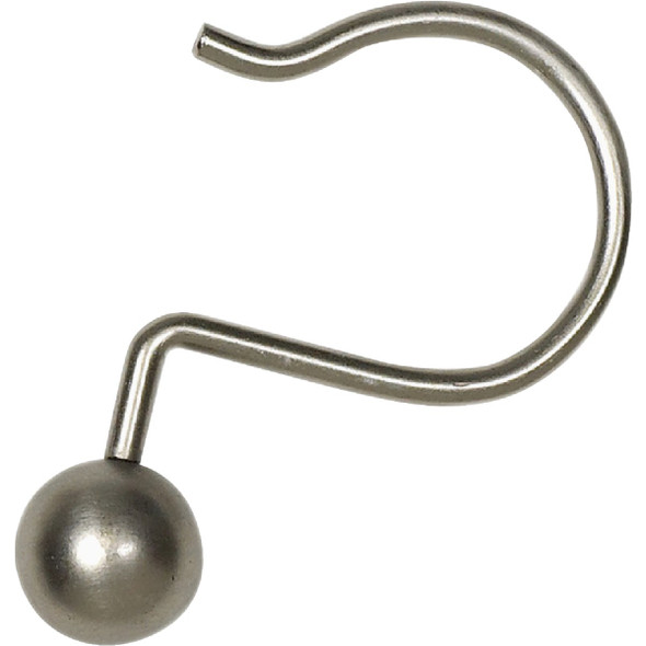Zenna Home Brushed Nicklel Aluminum Shower Shower Curtian Ball Hook (12-Count) Zenna Home Brushed Nicklel Aluminum Shower Shower Curtian Ball Hook (12-Count)