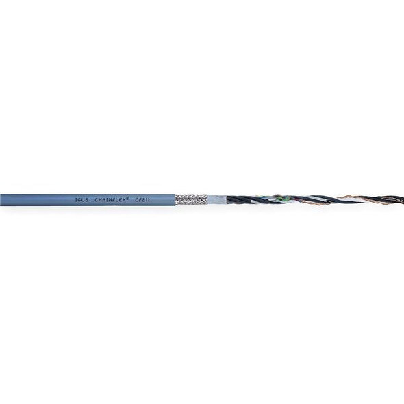 Chainflex Data Cable,4 Wire,Gray,100ft CF211-05-02-02-100
