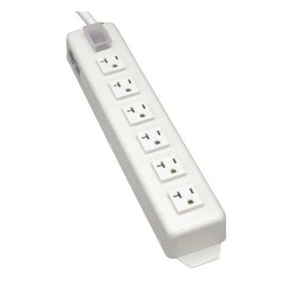 Tripp Lite Outlet Strip, SJT, 6 5-15/20R, 5-20P, 15 ft., Light Gray TLM615NC20