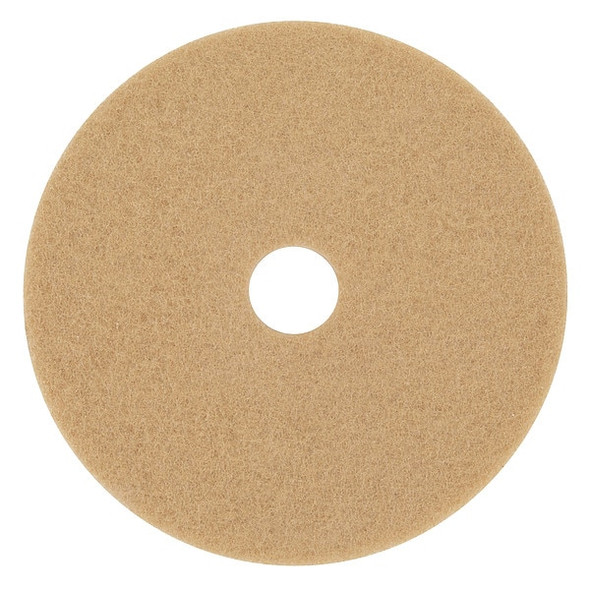 3m Burnishing Pad,17 in Dia,Tan,PK5 3400