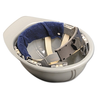 Terry Toppers® Hard Hat Sweatband, Navy, Terry Cloth, Navy, Used with Hard Hats