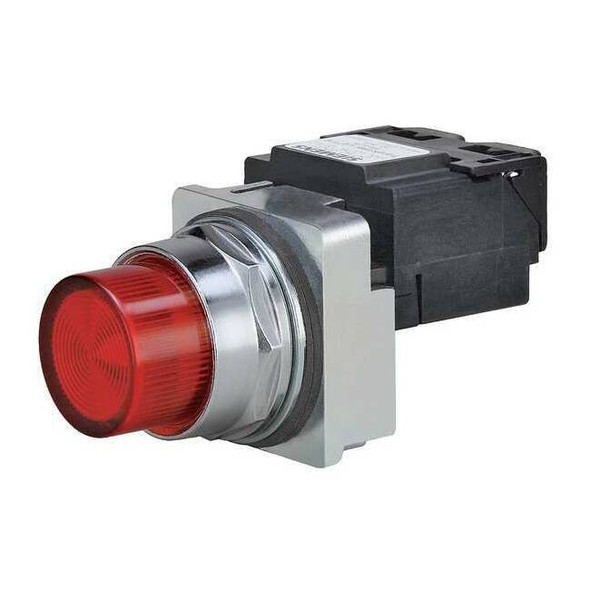 Siemens Pilot Light,LED,Full Voltage,Red,120VAC 52PL4E2XB