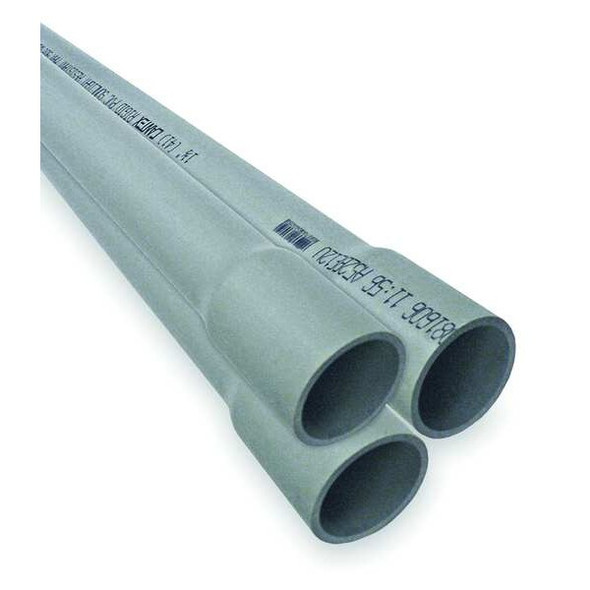 Cantex Non-Metallic Conduit, Schedule 40, 3 in Trade Size, 10 ft, PVC A52DA12