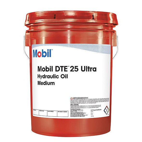 Mobil Hyd Oil,DTE 25,ISO 46,Pail,5 gal. 125341 Mobil Hyd Oil,DTE 25,ISO 46,Pail,5 gal. 125341