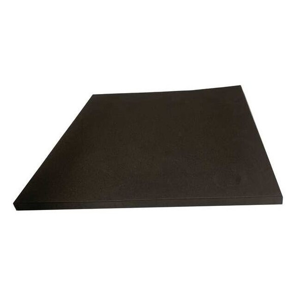 Foam Sheet, Crosslink, 48 in W, 48 in L, 1/2 in Thick, Black