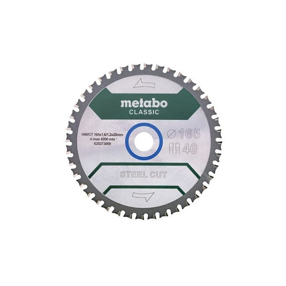 Metabo Circular Saw Blade, Carbide, Dia 6.5 in 628273000