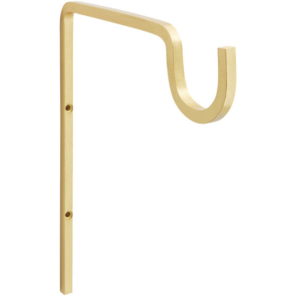 National Hardware 9 In. Brushed Gold Steel Extended Wall Hook Plant Hanger