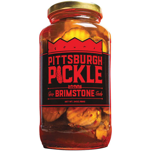 Pittsburgh Pickle Company Brimstone 24 Oz. Pickle Chips Brimstone Pack of 6