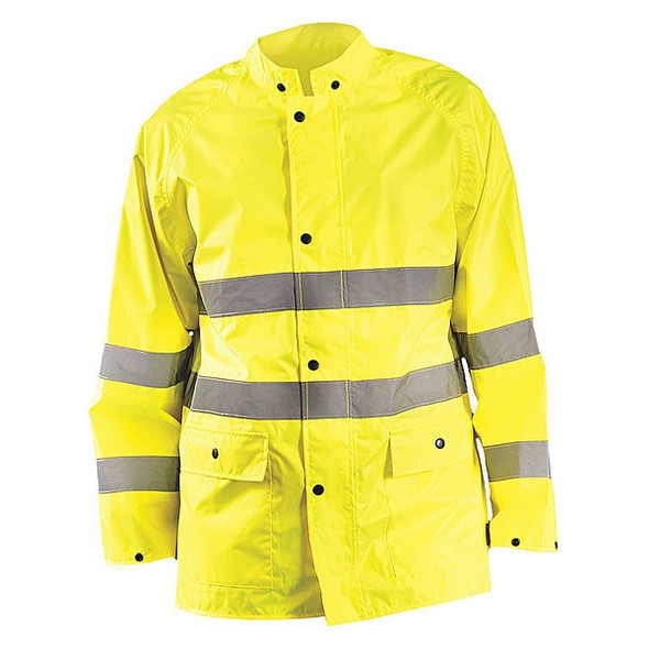 Occunomix Rain Jacket, Polyester, Class 3 R, Yellow, 4XL LUX-TRJKT-Y4X