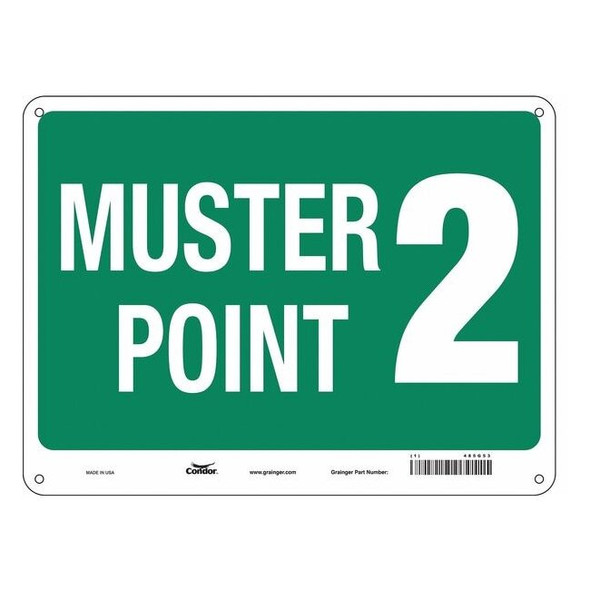 Safety Sign, 18 in Height, 24 in Width, Aluminum, Horizontal Rectangle, English