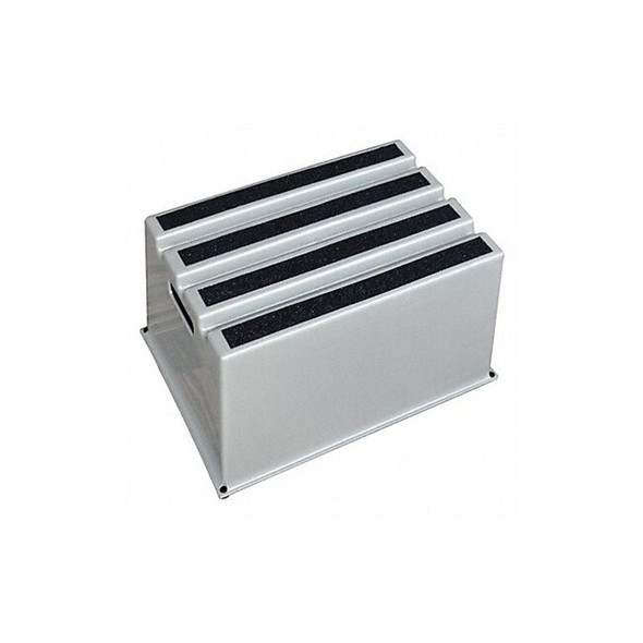Box Step, 1 Steps, 500 lb Load Capacity, 12 in Overall Height, Plastic, Gray