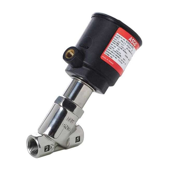 Asco RedHat Angle Body Piston Valve,SS,NC,1 In 8290A395