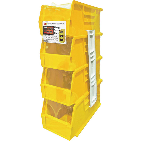 Quantum Storage Medium Yellow Stackable Parts Bin (4-Pack) RQUS230YL