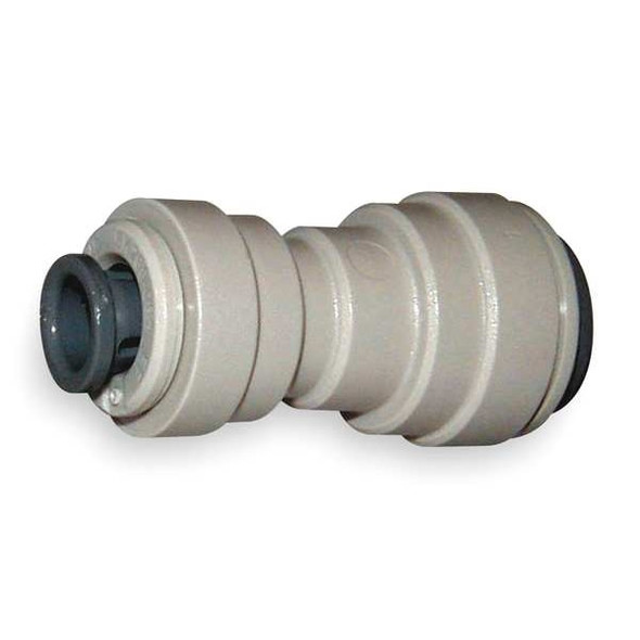Push-Fit Union Fitting, 3/8 in x 3/16 in Tube Size, Acetal, Gray, 10 PK