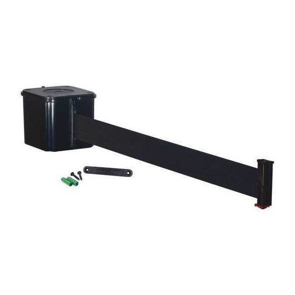 Retracta-Belt Retractable Belt Barrier,25 ft.,Black WM412SB25-BK-RE