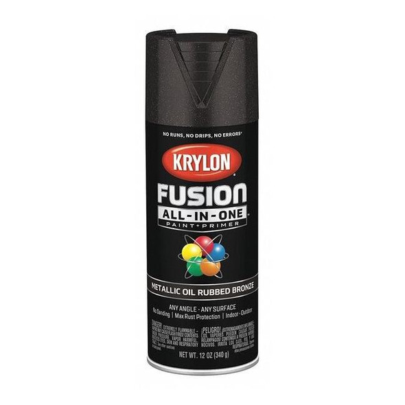 Metallic Spray Paint, Oil Rubbed Bronze, Metallic, Solvent, 12 oz