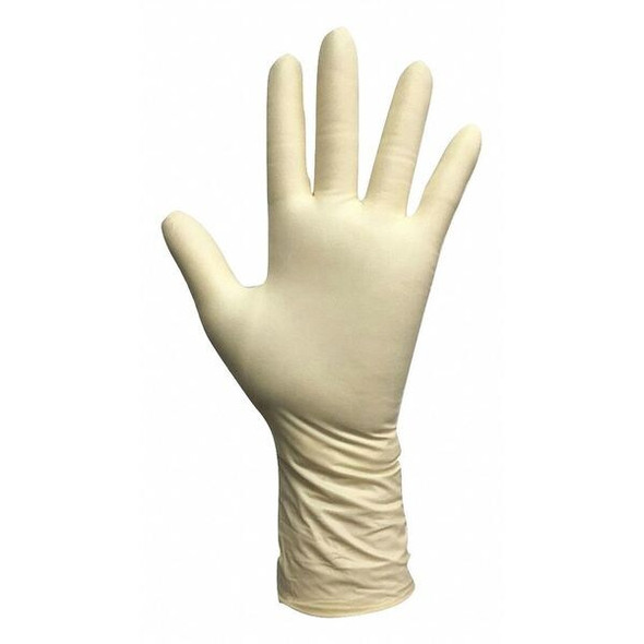 Disposable Gloves, 4.5 mil Palm, Latex, Powder-Free, XL (10), 100 PK, Beige