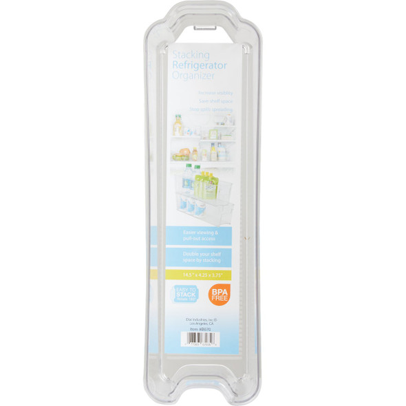 Dial 3.75 In. x 4.25 in. x 14.5 In. Stacking Refrigerator Organizer Dial 3.75 In. x 4.25 in. x 14.5 In. Stacking Refrigerator Organizer