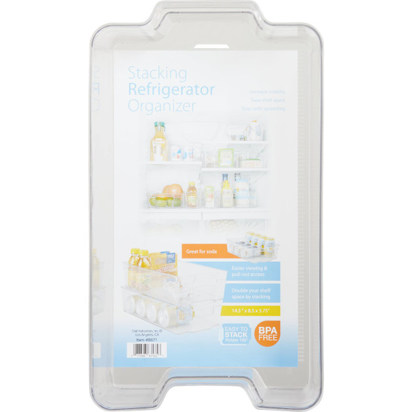 Dial 8.5 In. x 3.75 In. x 14.5 In. Stacking Refrigerator Organizer Dial 8.5 In. x 3.75 In. x 14.5 In. Stacking Refrigerator Organizer